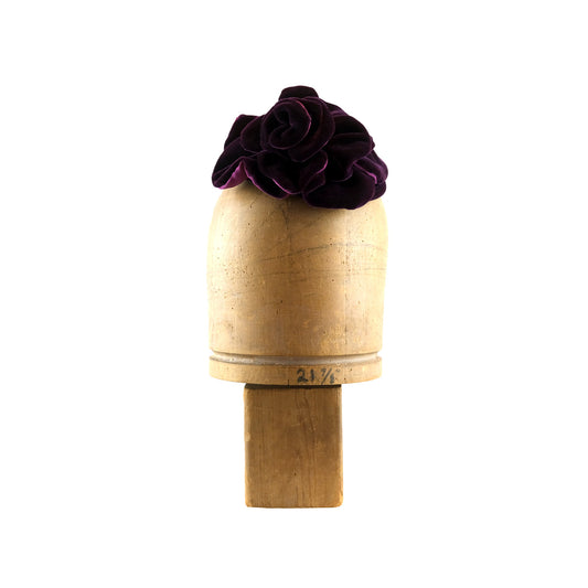 Vintage silk velvet flower perch