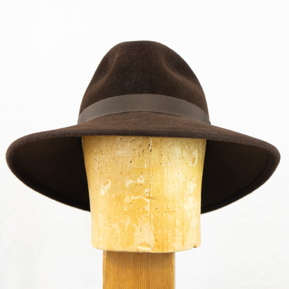 Wide Brim Fedora Chocolate