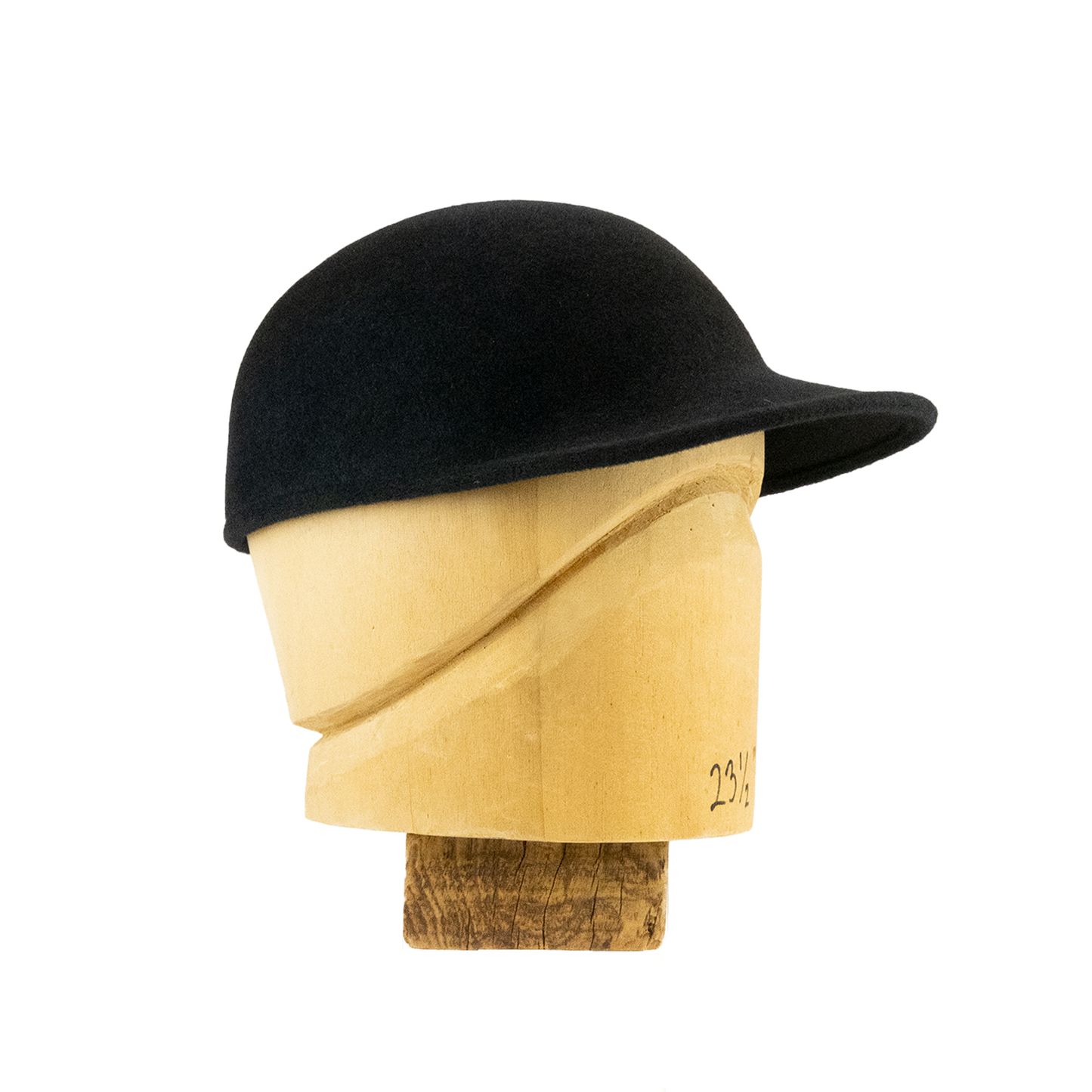 Ballcap in Black Velour Felt