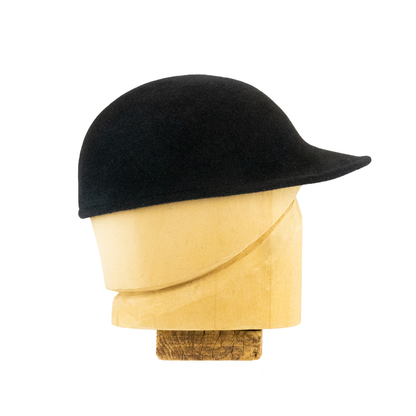 Ballcap in Black Velour Felt