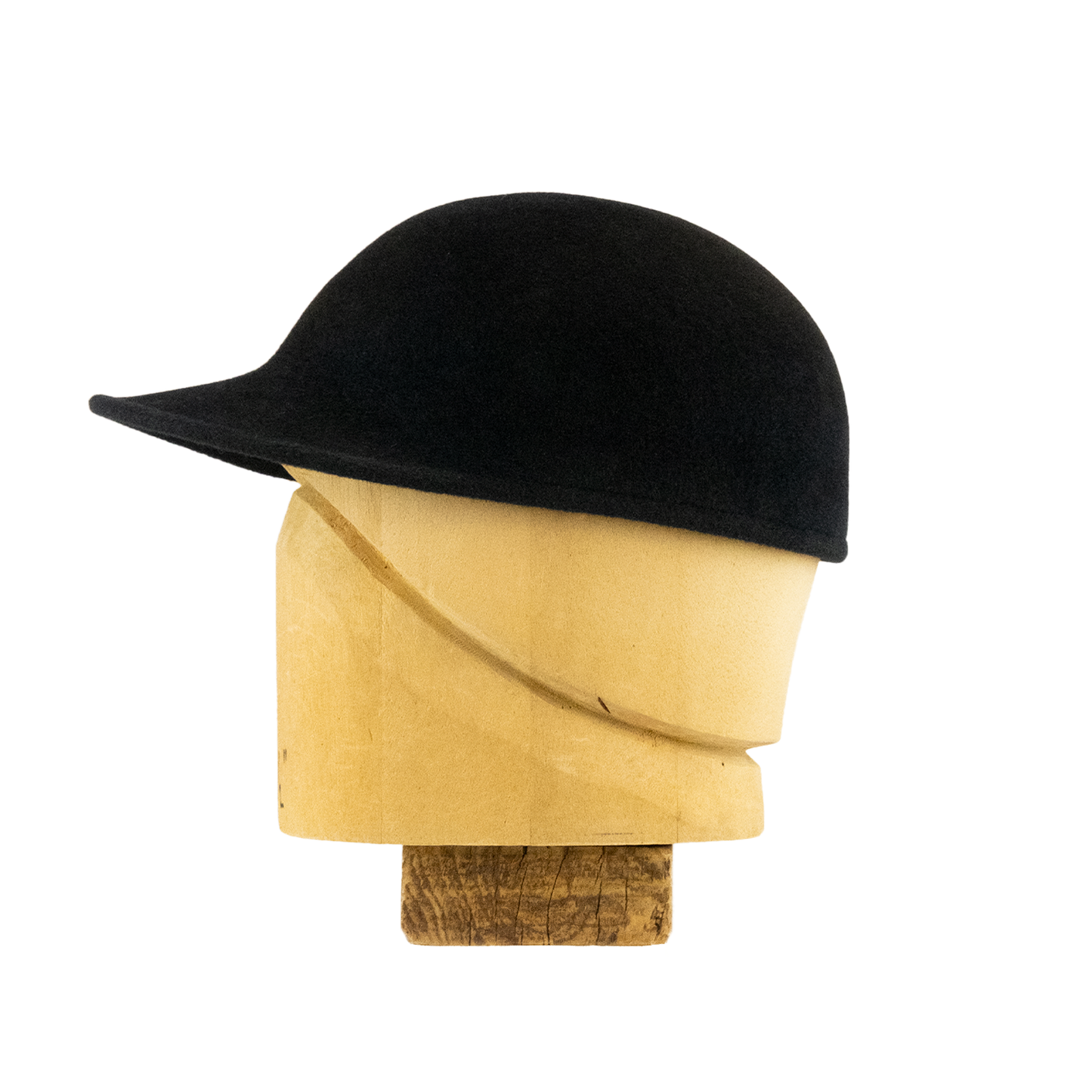 Ballcap in Black Velour Felt