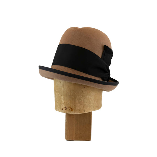 Tall fedora topper in flat felt