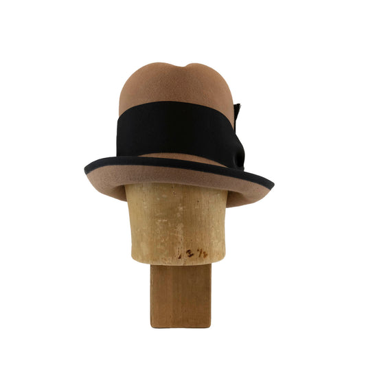 Tall fedora topper in flat felt