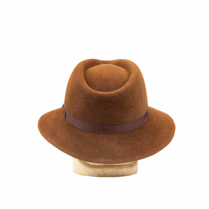 Fedora in Brandy Velour Felt