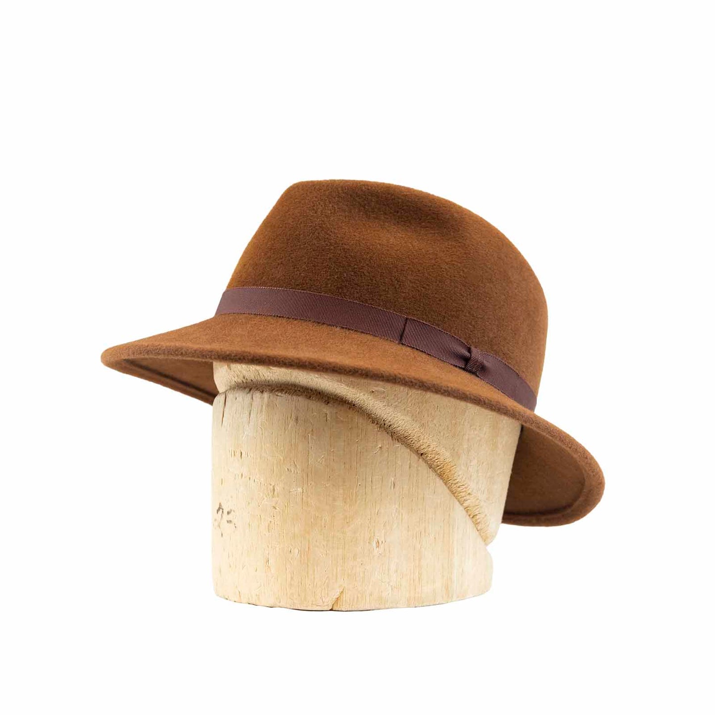 Fedora in Brandy Velour Felt