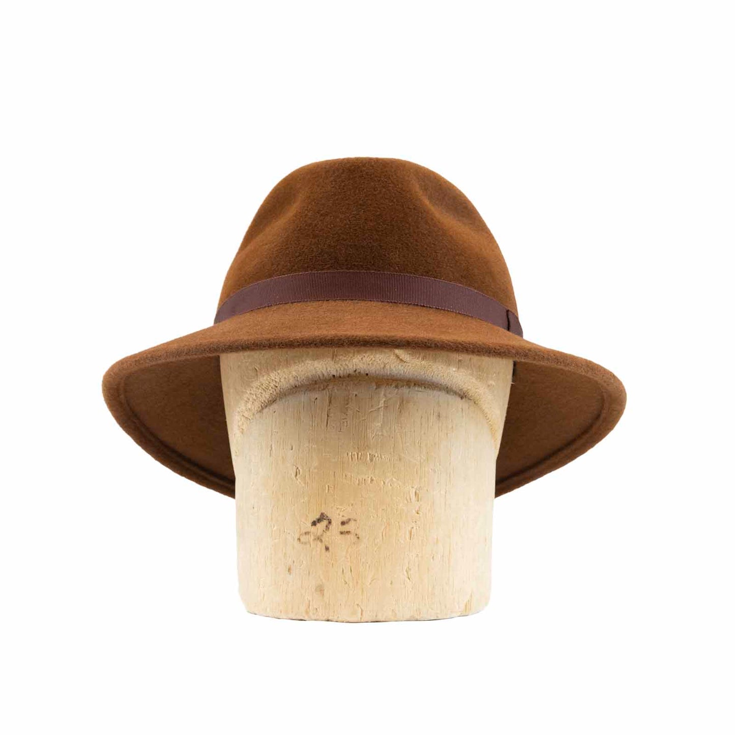 Fedora in Brandy Velour Felt