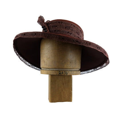 Felt portrait with vintage straw braid – Pinkham Millinery