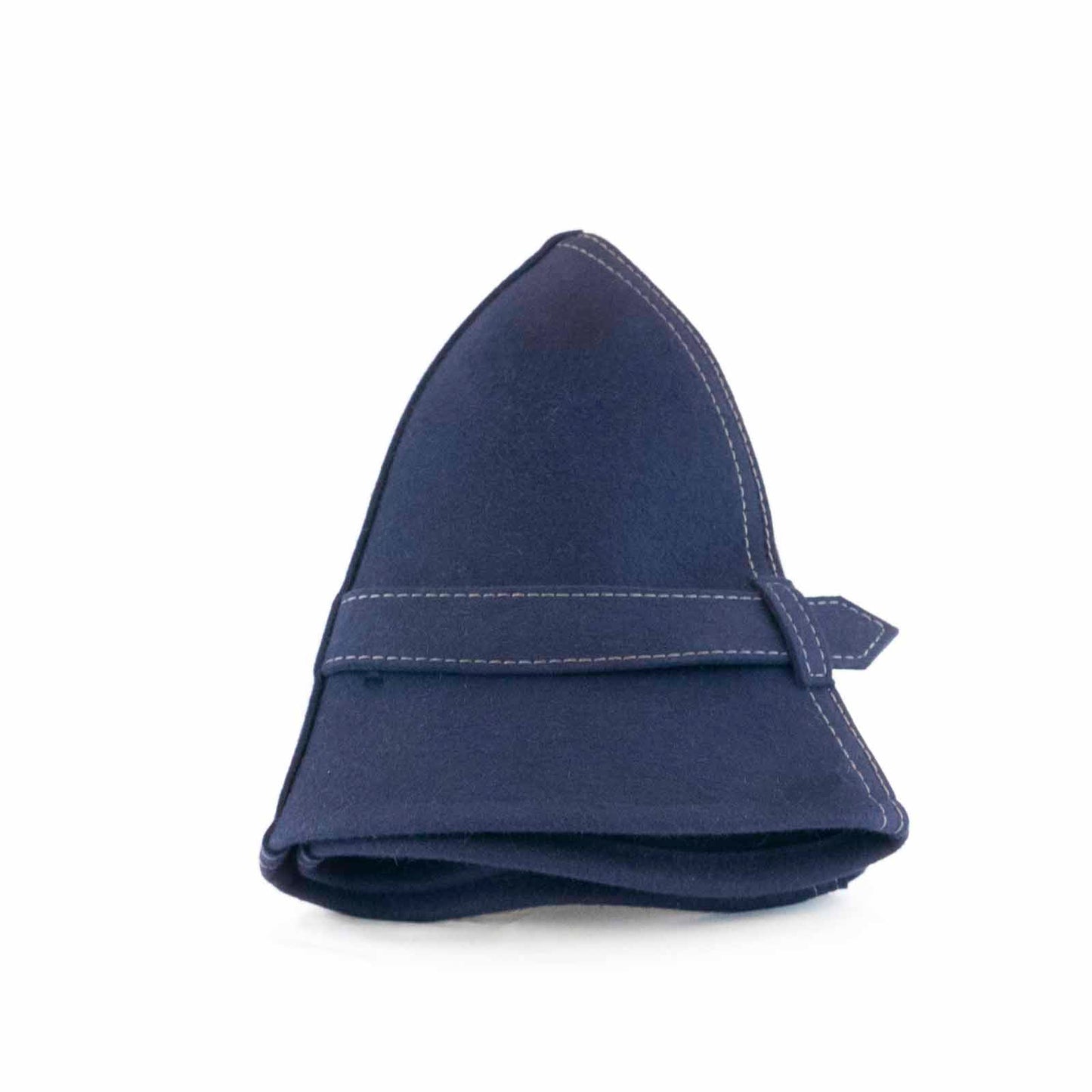 Blue Folding Cloche in Navy Flat Felt