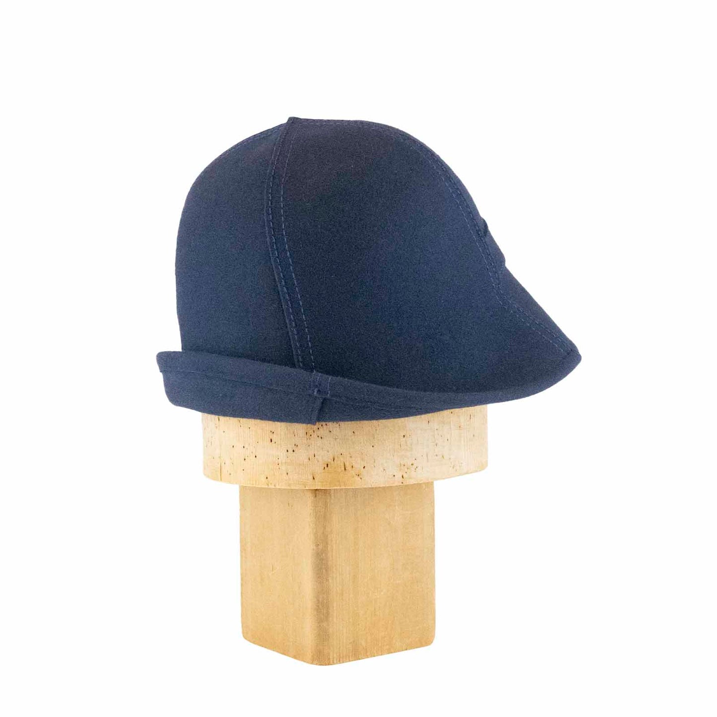 Blue Folding Cloche in Navy Flat Felt