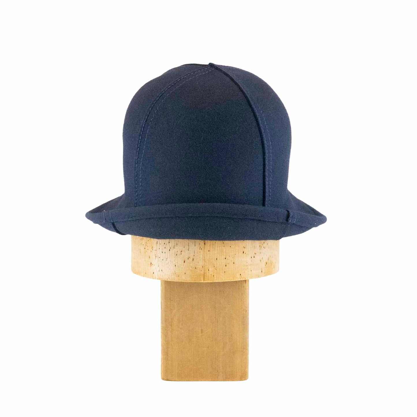 Blue Folding Cloche in Navy Flat Felt